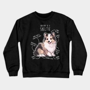 Sheltie Shetland Sheepdog Anatomy Crewneck Sweatshirt